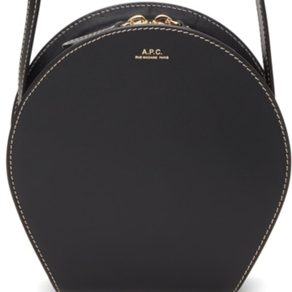 A.P.C. Shoulder/Crossbody Black Leather Bag